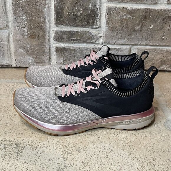 Brooks‎ DNA AMP Ricochet Le Running Sneakers 1202921B030 Black Pink Women's 11M - Picture 4 of 12